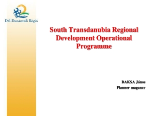 South  Transdanubia  Regional Development Operational Programme