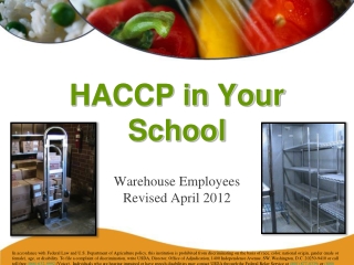 HACCP in Your School