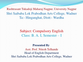 Rashtrasant Tukadoji Maharaj  Nagpur, University Nagpur