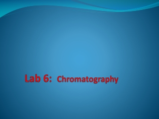 Lab 6:   Chromatography