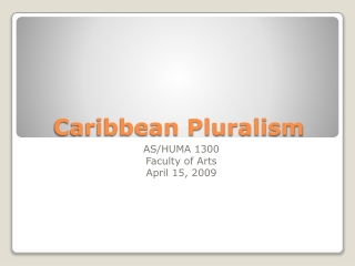Caribbean Pluralism