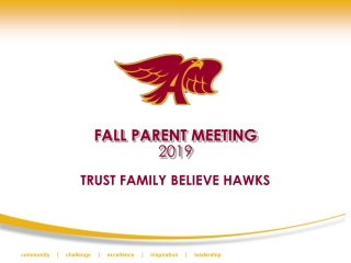 FALL PARENT MEETING 2019