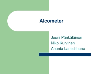 Alcometer