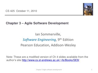 Chapter 3 – Agile Software Development