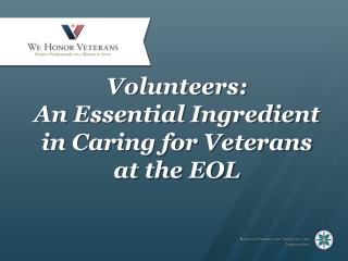 Volunteers:  An Essential Ingredient in Caring for Veterans at the EOL