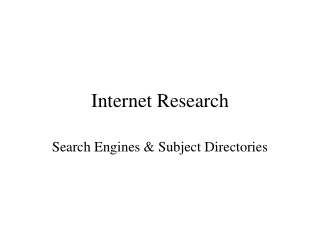 Internet Research