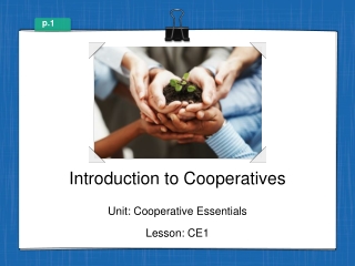 Introduction to Cooperatives