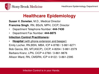 Healthcare Epidemiology Department