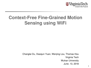 Context-Free Fine-Grained Motion Sensing using WiFi