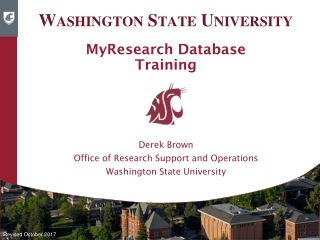 MyResearch Database Training