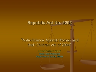 Republic Act No. 9262