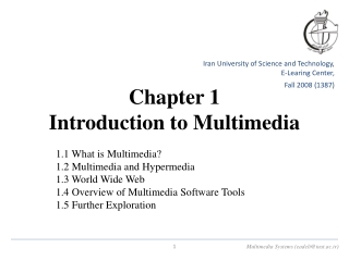 Chapter 1 Introduction to Multimedia