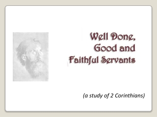 (a study of 2 Corinthians)