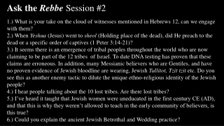 Ask the  Rebbe  Session #2