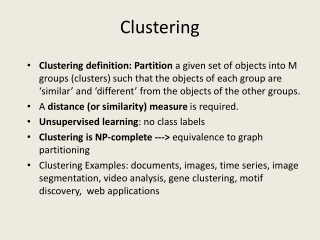 Clustering