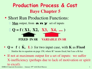 Production Process &amp; Cost Baye Chapter 5