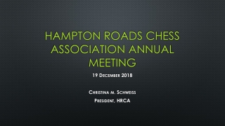 Hampton roads chess association annual meeting