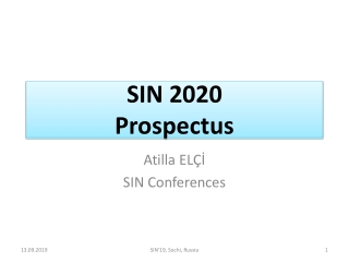 SIN 2020 Prospectus