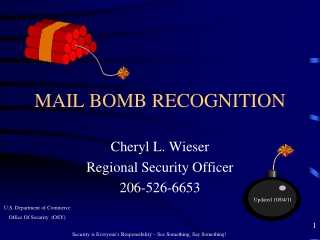 MAIL BOMB RECOGNITION