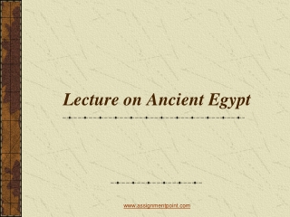 Lecture on Ancient Egypt