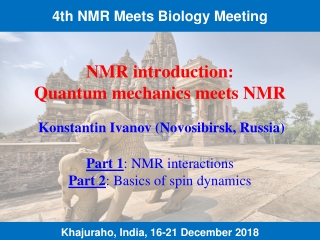 NMR introduction: Quantum mechanics meets NMR