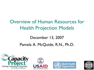 Overview of Human Resources for Health Projection Models