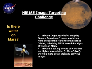 HiRISE Image Targeting Challenge