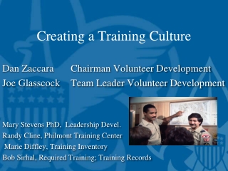 Creating a Training Culture