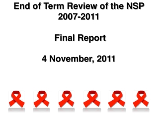 End of Term Review of the NSP 2007-2011  Final Report  4 November, 2011