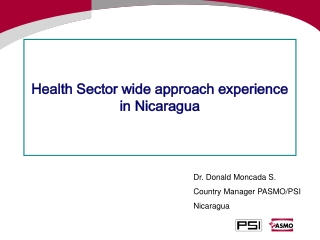 Health Sector wide approach experience in Nicaragua