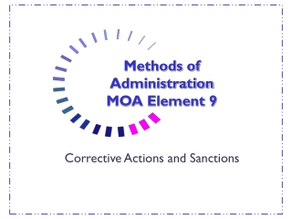 Methods of Administration MOA Element 9