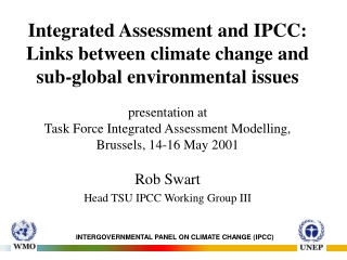 Rob Swart Head TSU IPCC Working Group III