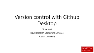 Version control with  Github  Desktop