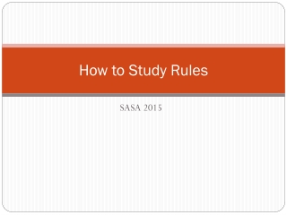 How to Study Rules