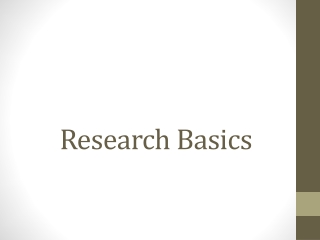 Research Basics