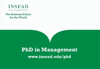 PhD in Management insead/phd