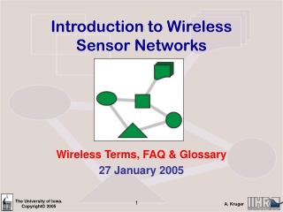 Introduction to Wireless Sensor Networks