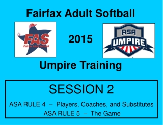 Fairfax Adult Softball 2015 Umpire Training