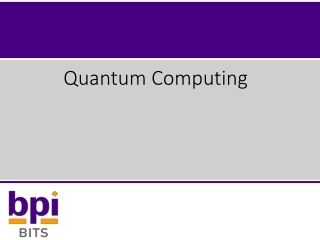 Quantum Computing