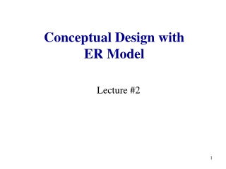 Conceptual Design with  ER Model