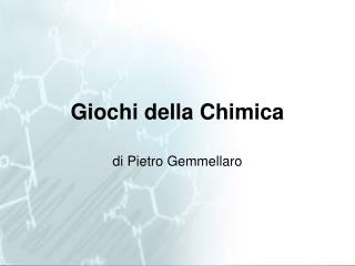 Giochi della Chimica