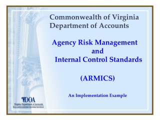 Commonwealth of Virginia  Department of Accounts