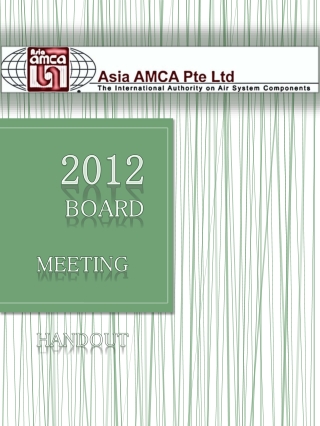 2012       BOARD   MEETING HANDOUT