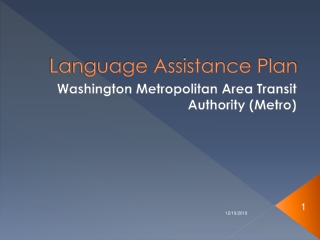 Language Assistance Plan