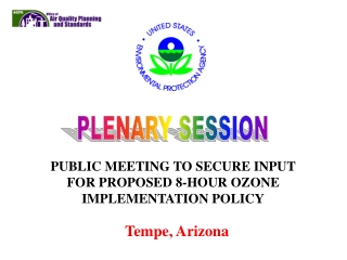 PUBLIC MEETING TO SECURE INPUT FOR PROPOSED 8-HOUR OZONE IMPLEMENTATION POLICY