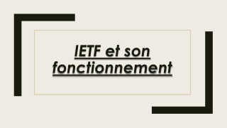 IETF et son  fonctionnement