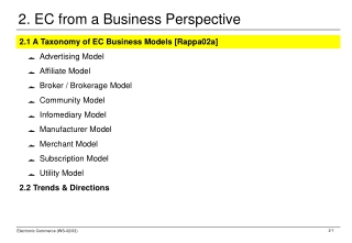 2. EC from a Business Perspective