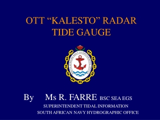 OTT “ KALESTO ” RADAR TIDE GAUGE