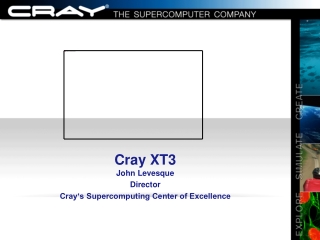 Cray XT3 John Levesque Director Cray‘s Supercomputing Center of Excellence