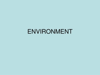 ENVIRONMENT